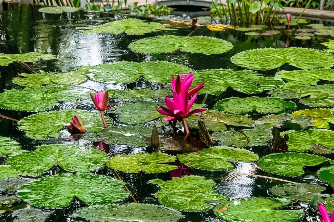 গাঁয়ের পথে শাপলা বিল